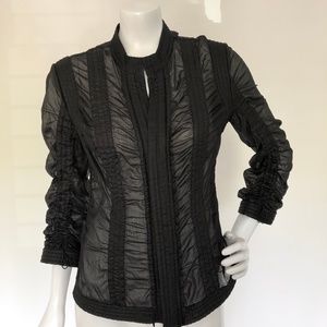 Sheer Ruched Jacket